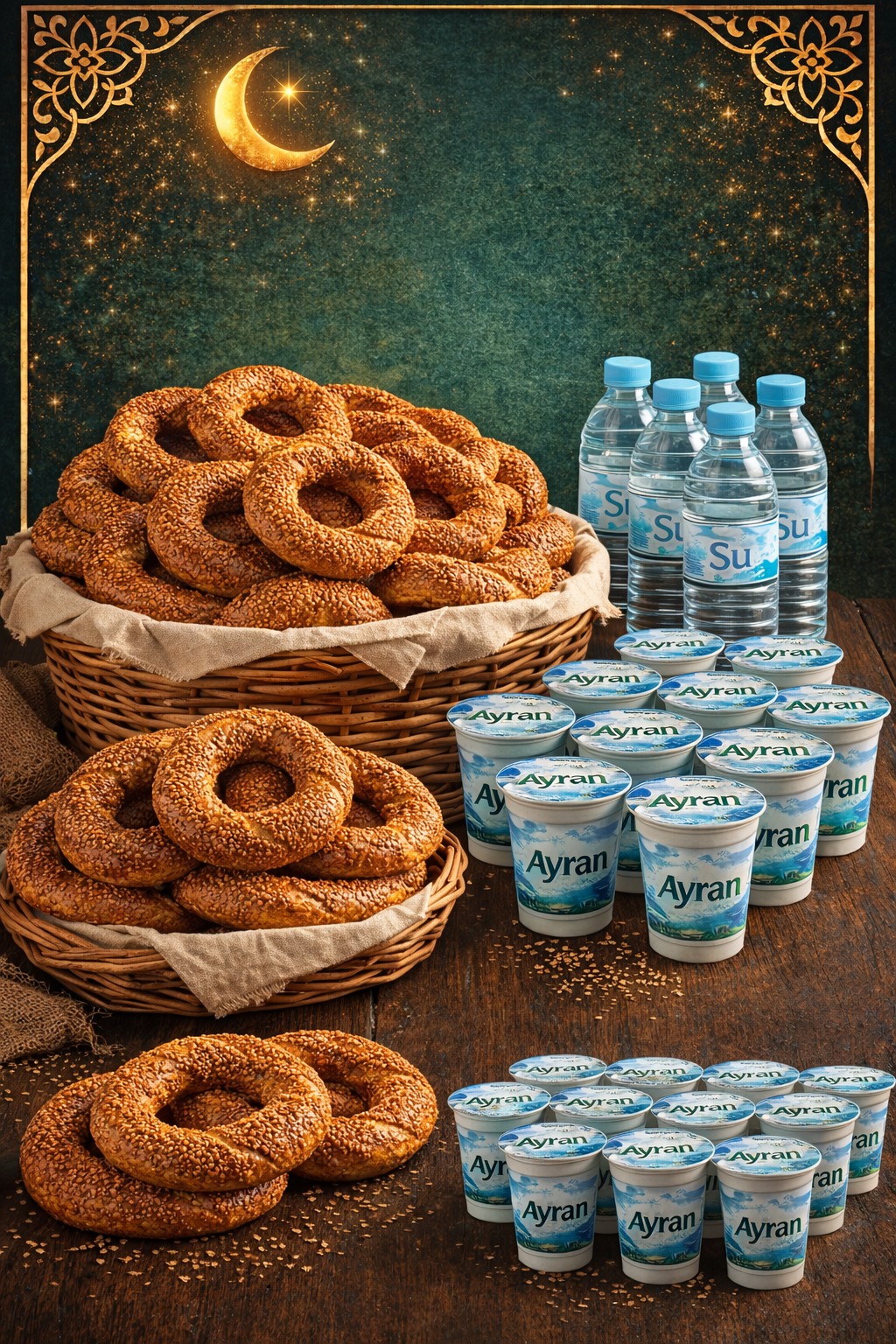 100 Simit / 100 Ayran   Su